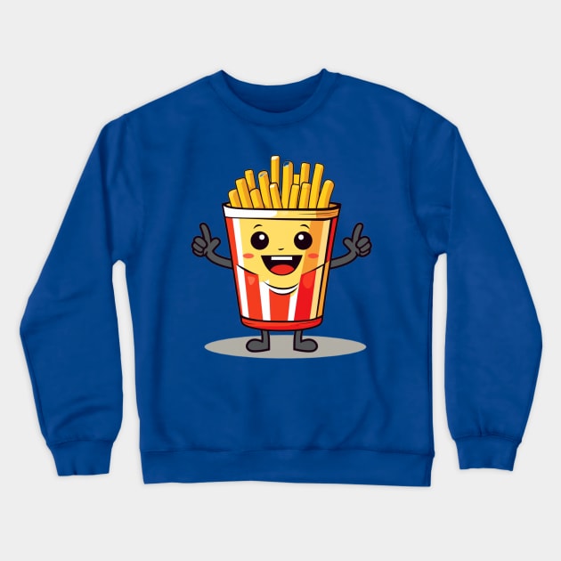 kawaii french fries T-Shirt cute potatofood Crewneck Sweatshirt by nonagobich